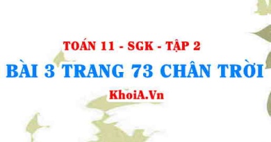 Bài 3 trang 73 Toán 11 Tập 2 Chân trời sáng tạo